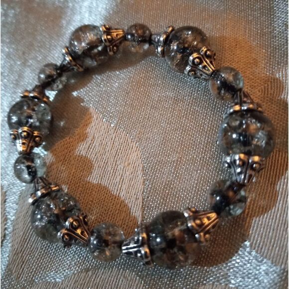 Glass marble handmade bracelet - Picture 4 of 4